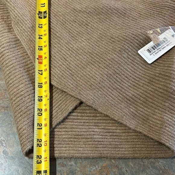 Brochu Walker The Hughes Wrap Front Sweater Camel Melange NWT Woman’s small - Picture 11 of 12